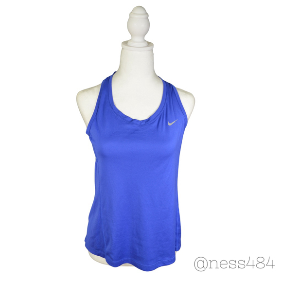 Nike Tops - Nike Dri-FIT Women's Running Tank Top Blue Racerback Athletic Workout Size S